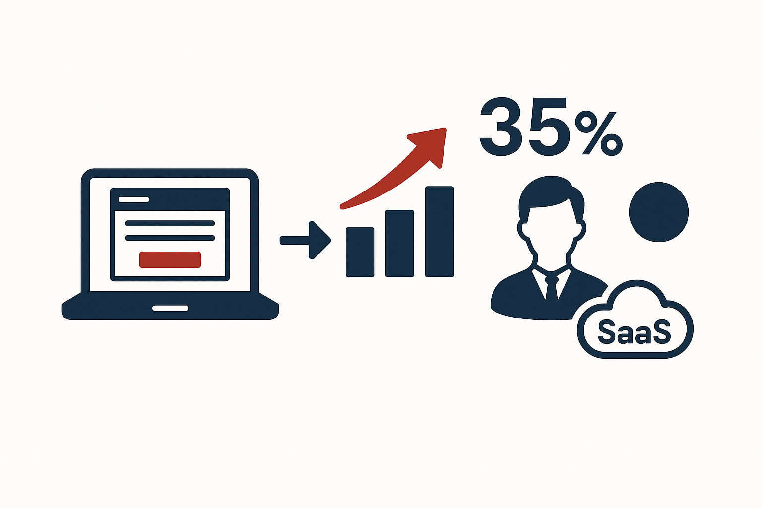 事例1:CTAボタンのコピー変更でCVR35%向上(SaaS企業)のイメージ図