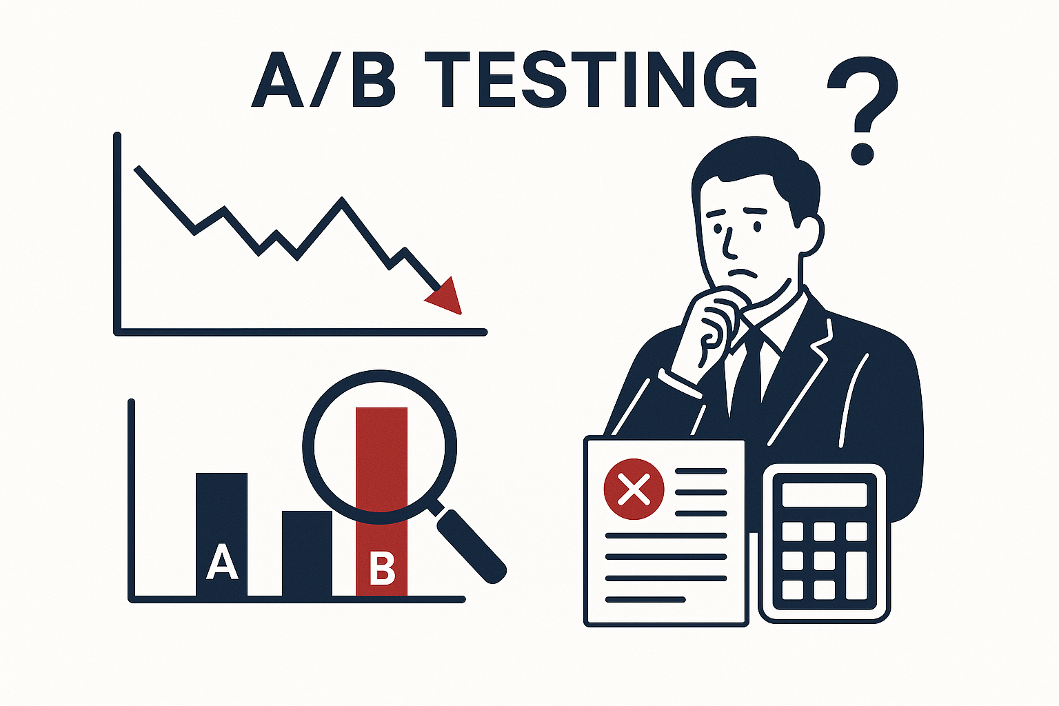 ABテストのデメリット②：統計的誤謬と誤判定リスクのイメージ図