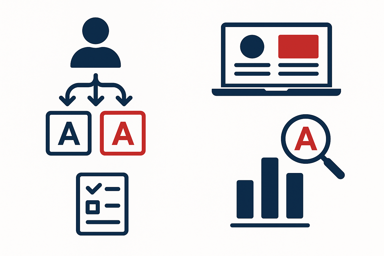 ランダム割り振りの品質確認：AAテストの活用のイメージ図