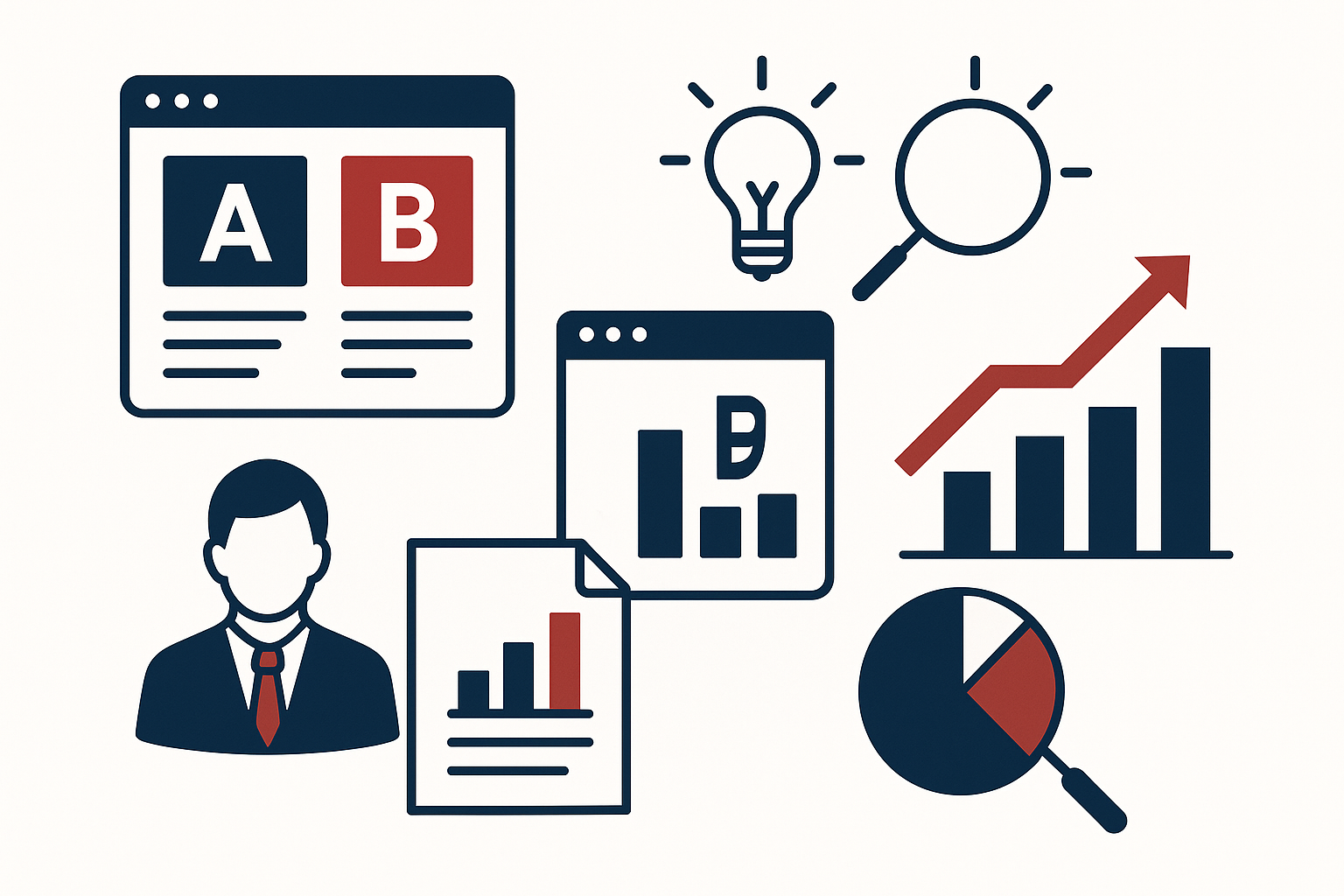 A/Bテストが重要な理由:勘ではなくデータで改善するのイメージ図